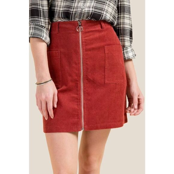 ✨Floral Ditzyprint Thin Wale Corduroy Zipper Mini Skirt✨ - Picture 8 of 8